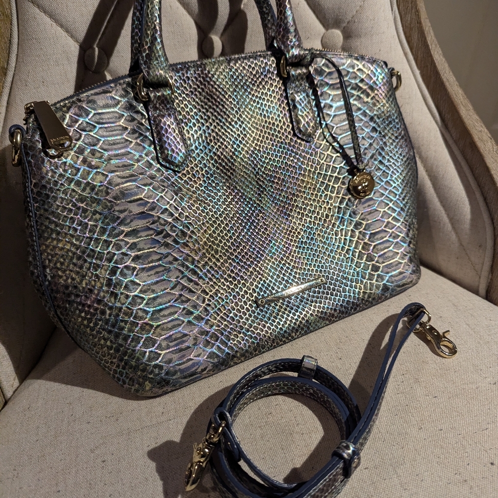 Brahmin Moonstone Seville Duxbury Satchel
